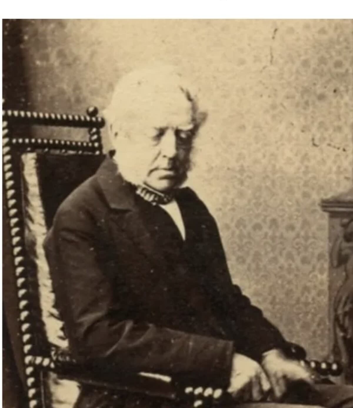 A photographic portrait of Dr Henry Jephson, seated