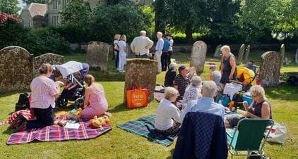 A churchyard picnic at St James